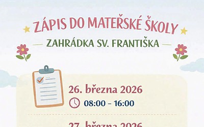 Zápis do mateřské školy pro školní rok 2026/2027